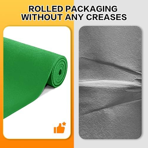 Grass Green Carpet Runner 3 X 15 Feet Runner Rugs for Party, Premium 160 GSM Felt Non-Woven Fabric Runway Rug for Party Wedding & Special Events,Rolled Package Without Creases (Grass Green, 3X15 ft) - Image 5