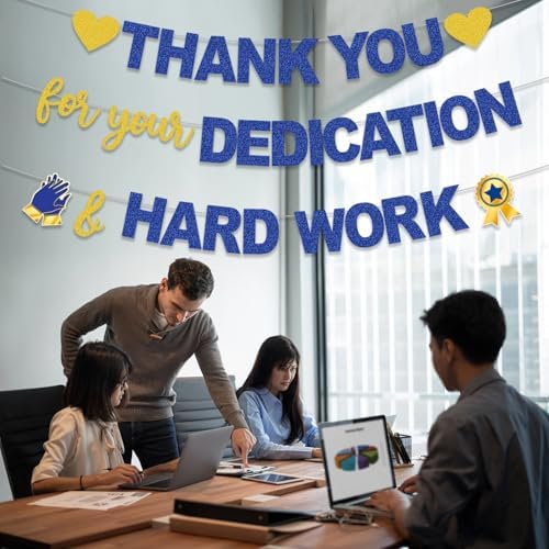 We Appreciate You Thank You for All You Do Banner, Thank You for You Dedication Hard Work Banner for Teacher Employee Staff Doctors Nurse Volunteer Soldier, Appreciation Week Office Party Decorations - Image 3