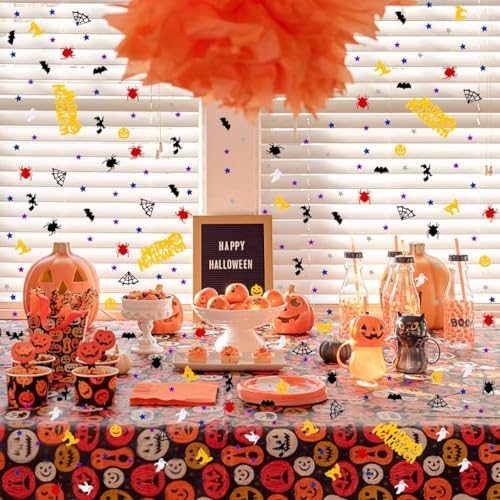 Halloween Confetti Spider Pumpkin Ghost Bats Witch Shape Table Scatters Confetti for Halloween Decorations Ghost Pumpkin Party Sets - Image 5