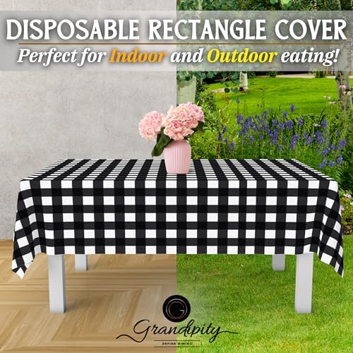Grandipity Plastic Table Cloth Disposable 12 Pack 54” x 108” Rectangle - Image 5