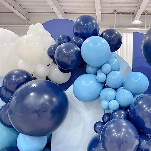 412pcs Navy Blue Balloons Garland Arch Kit 18 12 10 5 Inch Different Sizes Latex Balloons for Shower Christmas Birthday Festival Happy Blue Theme AnniversaryWedding Jungle Safari Decorations - Image 4
