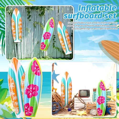 JellyArch 4 Pcs Inflatable Surf Board 36 Inch Inflatable Pool Floats - Image 5