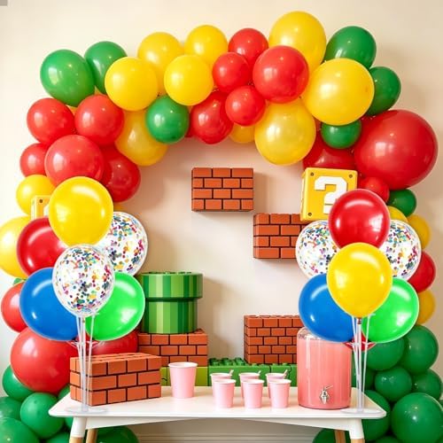 TONIFUL 4 Set Red Yellow Blue Green Balloon Stand Centerpieces for Table - Image 4