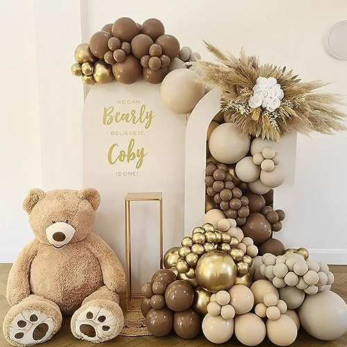 Voircoloria 110pcs Brown Latex Party Balloons, 12inch - Image 5