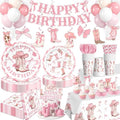 Xynic 363pcs Boots and Bows Party Decorations Tableware Set, 50 Serves by Unknown