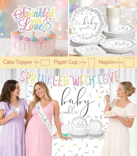 Cocomigo 269PCS Baby Sprinkle Decorations for Girl Serves 20 - Image 3