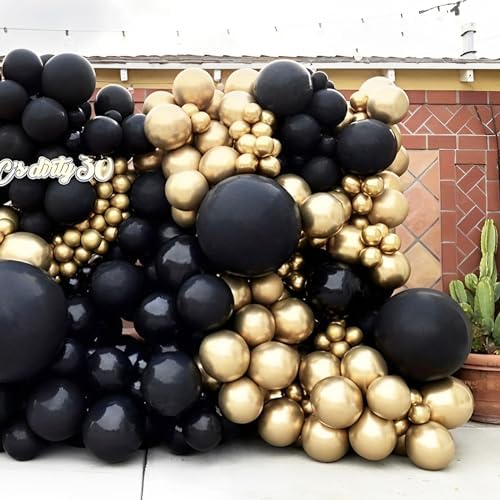 Voircoloria 66pcs Metallic Gold Latex Party Balloons, 12inch - Image 5