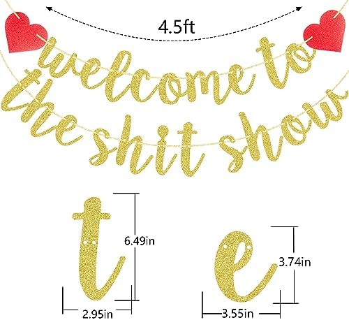 FOZEE Welcome to the Shit Show Banner, Funny Party Decor - Image 2