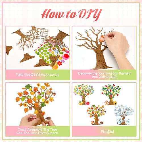 32 Set Seasonal Trees Craft Kits Make Your Own Four Seasons Tree Decoration - Image 7