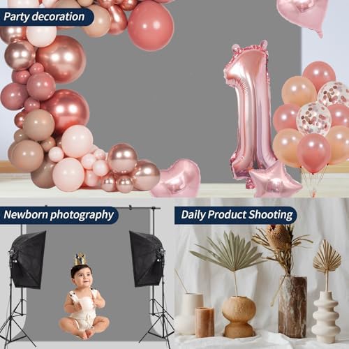 Gray Photo Backdrop for Photoshoot Solid Color Background 10x20 ft - Image 3