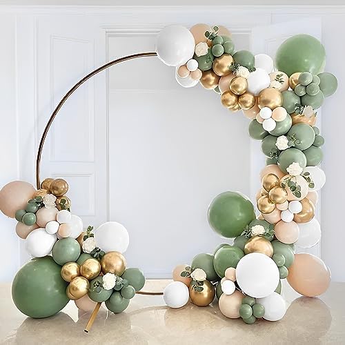 Voircoloria 110pcs Sage Green Olive Green Latex Party Balloons, 12inch - Image 5