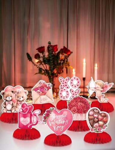 Valentine Honeycomb Centerpieces for Table, Valentine Table Decorations - Image 3