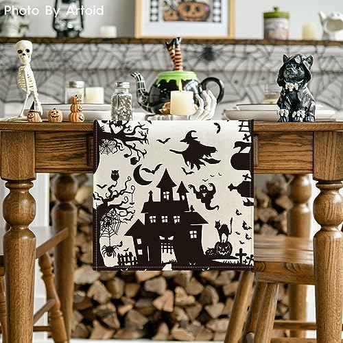 Artoid Mode 210 GSM Halloween Table Runner Home Party Decor 13x36 Inch - Image 2