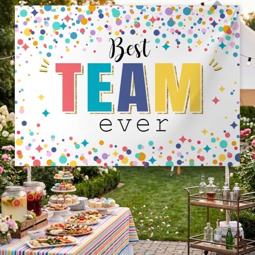 Best Team Ever Backdrop Office Decor 7x5 Ft - Image 6