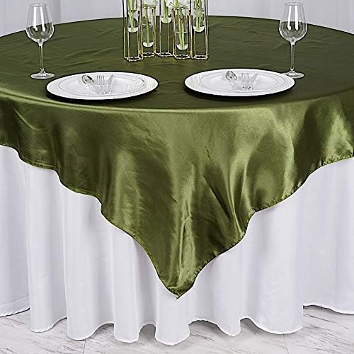 10 pcs 72x72 inch Willow Green Square Tablecloth Satin Fabric Overlays Linens | Table Cloths Cover for Wedding Party Banquet Reception Events Decoration Kitchen Dining Events Kitchen Dining - Image 3