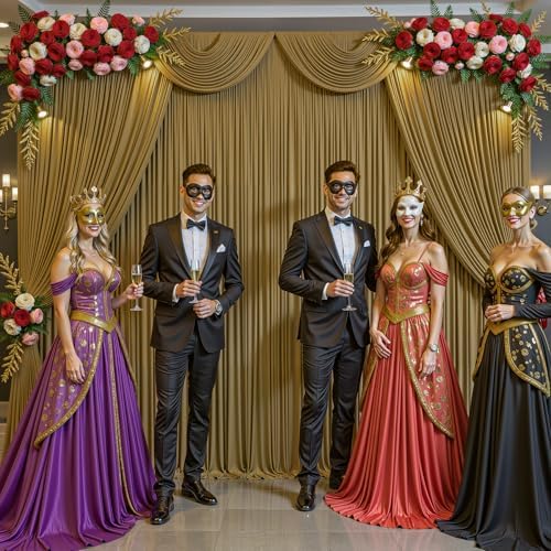 8x10FT Light Brown Backdrop Curtains for Wedding Parties, Wrinkle Free Polyester Photography Backdrop Drapes for Wedding Baby Shower Birthday Parties Stage Background Stand Decorations 4x10ft,2 Panels - Image 6