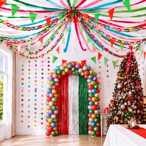 Christmas 574 ft Crepe Streamers Paper Chains Garland by Unknown
