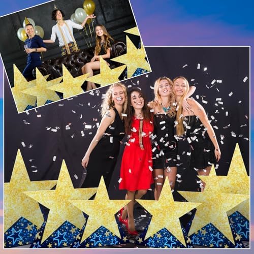 Leinuosen 6 Pcs 25.8"-31.5" Star Starry Night Movie Night Party Decorations Under the Stars Cardboard Cutout Stand-up Twinkle Little Prom Award Homecoming Wedding Birthday Party Photo Prop Backdrop - Image 5