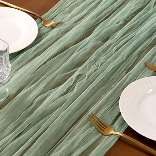 Cheesecloth Table Runner Tulle Fall Boho Wedding Shower Party Home Decor - Image 4