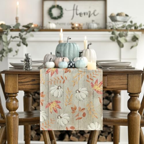 Artoid Mode 210 GSM Fall Table Runner Home Party Decor 13x60 Inch - Image 2