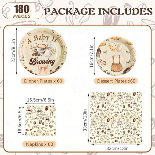 180Pcs Halloween Ghost Party Supplies Paper Plates and Napkins Serve 60 - Image 2