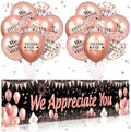 We Appreciate You Decorations Rose Gold Appreciate You Banner Yard Sign with 18 Pcs Balloons Thank You for All You Do Banner Employee Staff Appreciation Gifts Teacher Doctor Appreciation Party Decor by Unknown