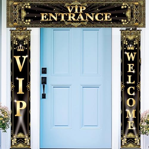 Smoothnovelty 3 Pcs Gold VIP Entrance Banner by SmoothNovelty