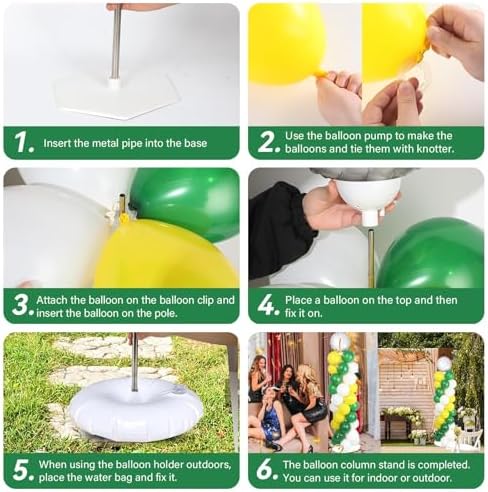 2 Sets Golf Balloon Column Stand Kit Adjustable Golf Party Balloon Decor - Image 4