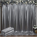 Outpain Thick 20 ft x 10 ft Black Silver Sequin Backdrop Curtain for Parties, Wrinkle Free Glitter Photo Backdrop Drapes 4 Panels 5x10ft Black Silver Back Drop Cloth for Wedding Photography Background by Outpain
