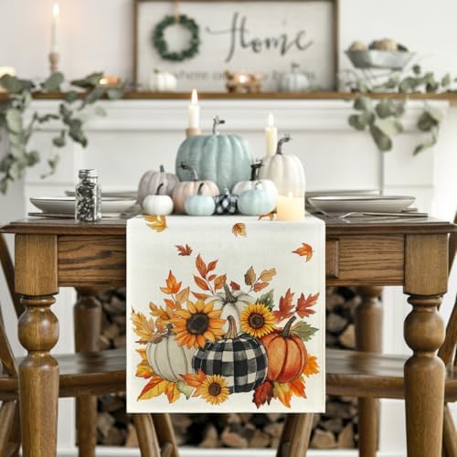Artoid Mode 210 GSM Fall Table Runner Home Party Decor 13x90 Inch - Image 2