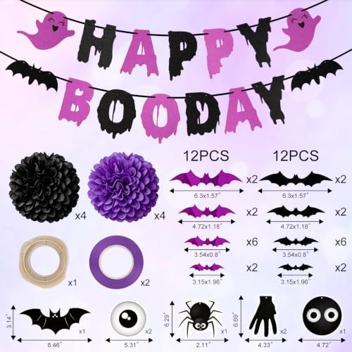 Happy Boo Day Decorations, Halloween Birthday Party Decorations - Image 3
