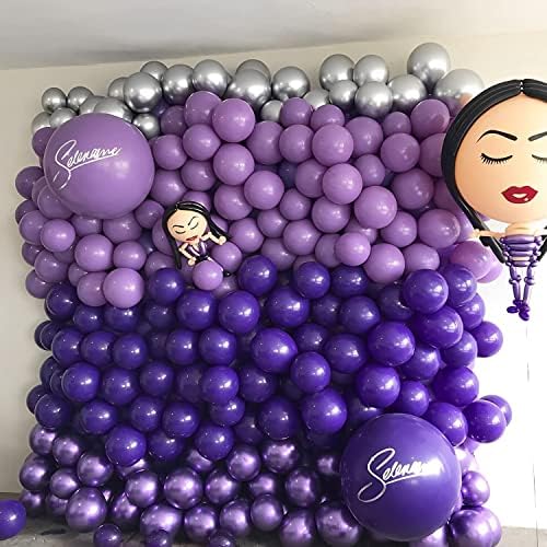 Voircoloria 105pcs Dark Purple Party Latex Balloons, 12inch - Image 5