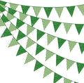 Glitter Green Party Pennant Banner Flag Green Buffalo Plaid Hanging Paper Triangle Bunting for Birthday Christmas Holiday Wedding Shower Bridal Shower St Patrick's Day Party Decorations Supplies by pinkblume
