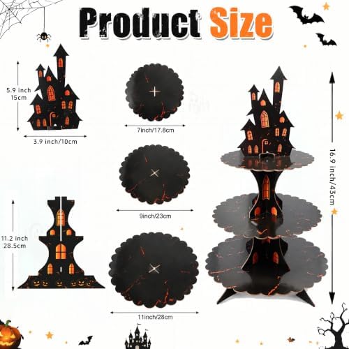 Halloween Decorations - 3 Tier Cupcake Stand for Halloween Party Decor - Image 7