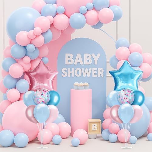 Lunmon 4 Set Gender Reveal Balloon Stand Table Centerpieces Pink Blue - Image 2