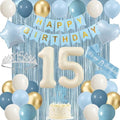Trgowaul Light Blue 15th Birthday Decorations for Girls by Trgowaul