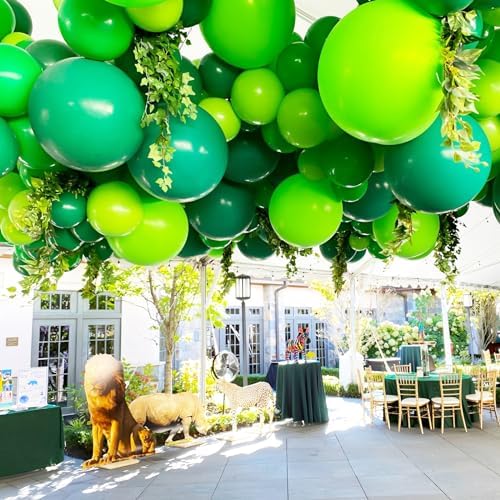 Voircoloria 66pcs Green Latex Party Balloons, 12inch - Image 6