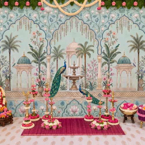 Gilprop Indian Peacock Backdrop for Pooja Decoration, 7 x 5 ft, Peacock - Image 7