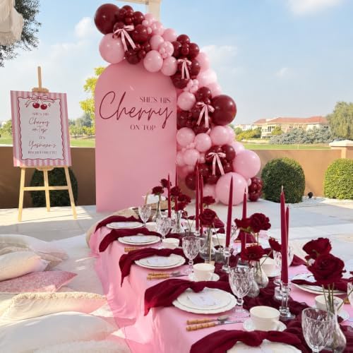 Burgundy Pink Balloon Arch Kit for Birthday Party Decorations - Image 6