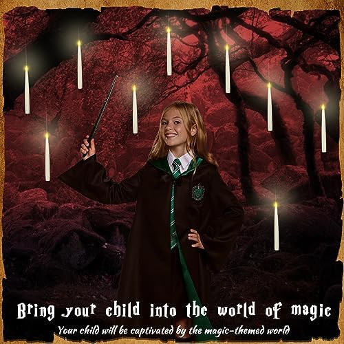 Boribim 20PCS Floating Candles with Wand, Magic Hanging Candles, Flickering Warm Light LED Taper Flameless Candles with Wand Remote, Battery Operated Window Candle for Halloween Decorations Best Gift - Image 5