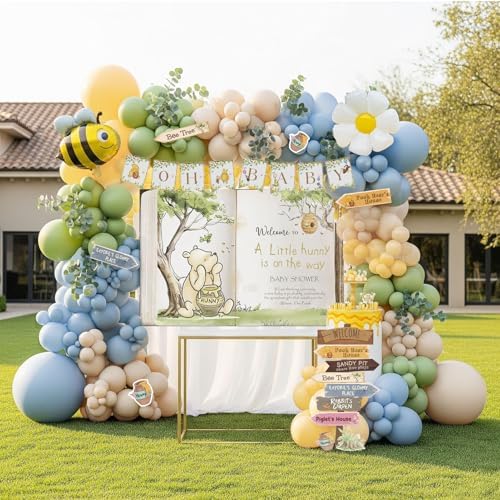 Vintage Bear Baby Shower Balloon Arch Kit for Boy Party Decor by KozeeBalloons%E2%80%94%E2%80%94ColorMatters