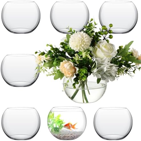 Sawysine 8 Pcs Bubble Bowl Vase Centerpiece 7.8''W X 6.3''H by Sawysine