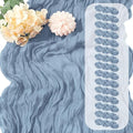 15 Pack Dusty Blue Cheesecloth Table Runner 17 x 108 inch Cheese Cloth Table Runners 9ft Blue Table Runner Rustic Romantic Sheer Gauze Runner for Wedding Party Baby Shower Table Decoration by Yorcari