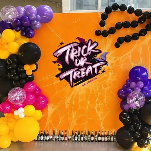 Hot Pink Purple Black Yellow Baloon Arch Kit, Kpop Music Hunter Balloons - Image 4