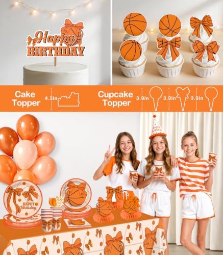 Yingto 215PCS Basketball Birthday Decorations for Girl Serves 25 - Image 6