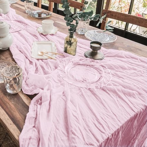 2 Pack Cheesecloth Table Runner 10Ft Christmas Gauze Boho Table Runners for Wedding Decor Bridal Shower Decorations Baby Shower Party(35" x 120") - Image 6