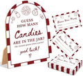 Special Delivery Baby Shower Games, Slice Slice Guess How Many Candies Are In The Jar, 6x8 Inch Arch Wooden Sign With Stand And 50 Guessing Cards, Gender Reveal Party Supplies & Decorations - JC07 by Unknown