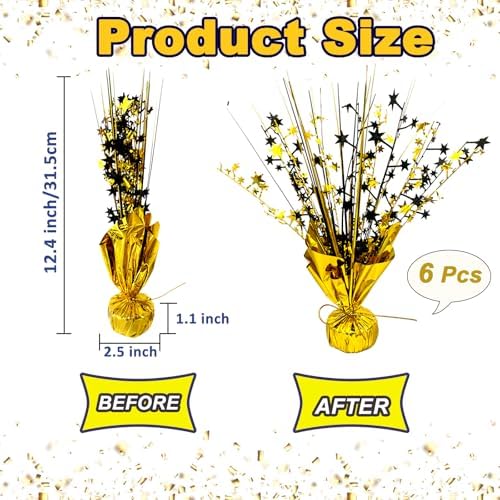 FUBININA Birthday Table Centerpiece Party Decoration Foil Spray Centerpiece - Image 6