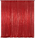 Poise3EHome Red Sequin Backdrop,8FT x 10FT Sequin Photography Backdrop Curtain for Valentines Day Party Decoration by Poise3EHome