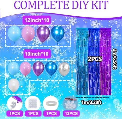 Blue Purple Balloon Garland Arch Kit Birthday Party Decorations - Image 5